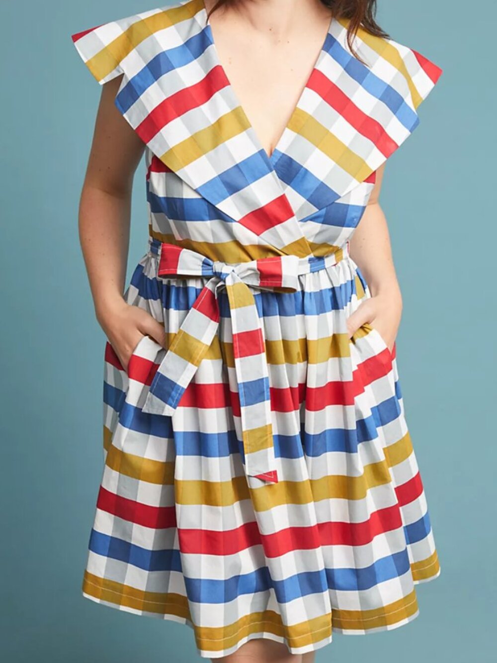 ANTHROPOLOGIE Cricket Club Fit & Flare 60s Style Mod Dress - 2P